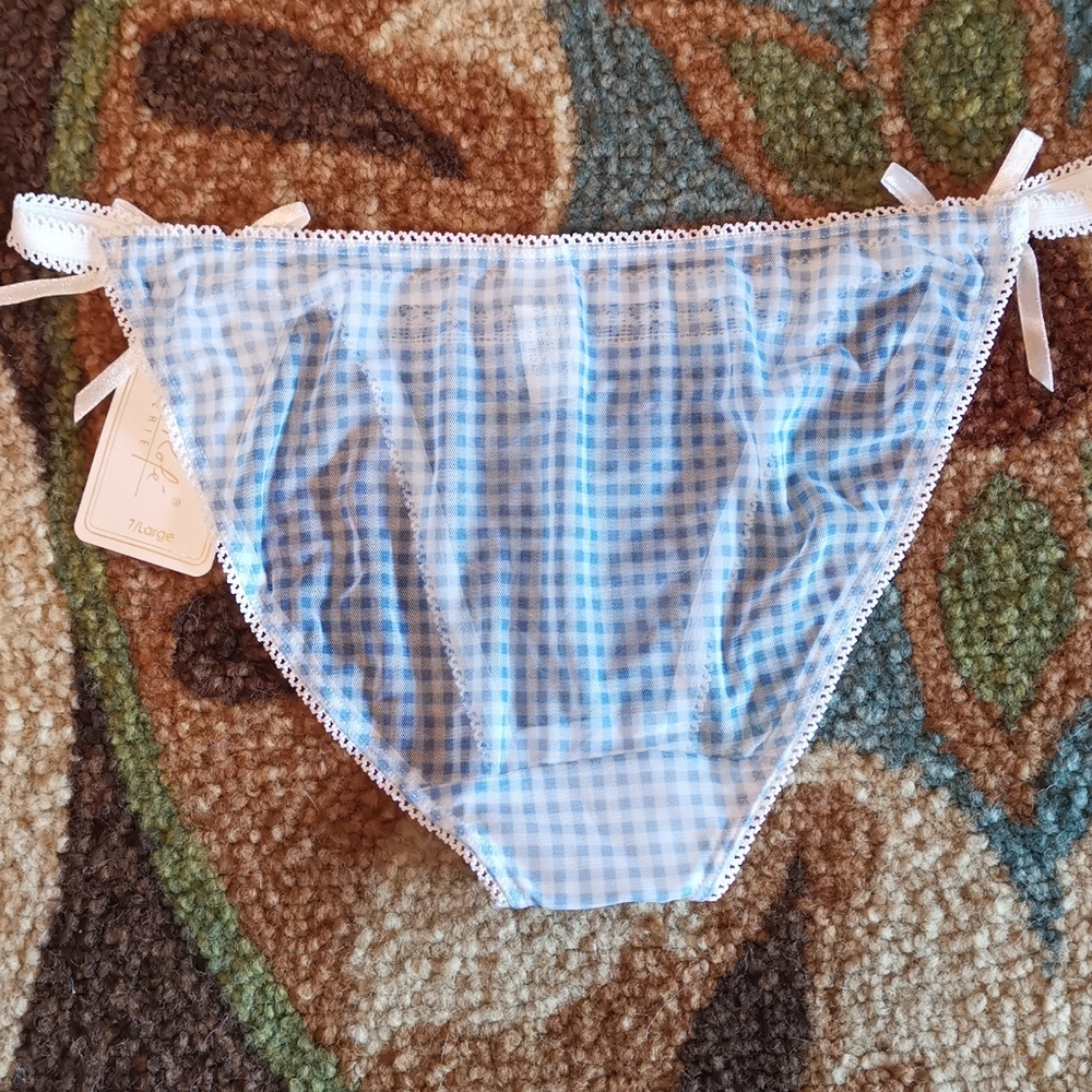 Rene Rofe Blue Checkered Bottoms - Picture 4 of 7